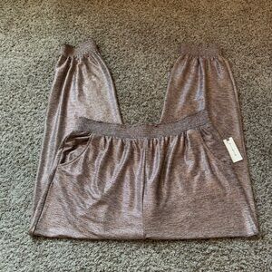 Anthropologie Metallic Track Pants - NWT
